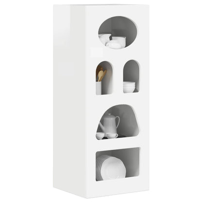 vidaXL Sideboard ELST High Gloss White 40 x 35 x 100.5 cm