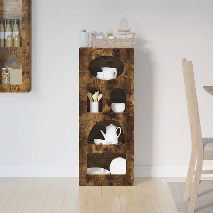 vidaXL Sideboard ELST Smoked Oak 40 x 35 x 100.5 cm Engineered Wood
