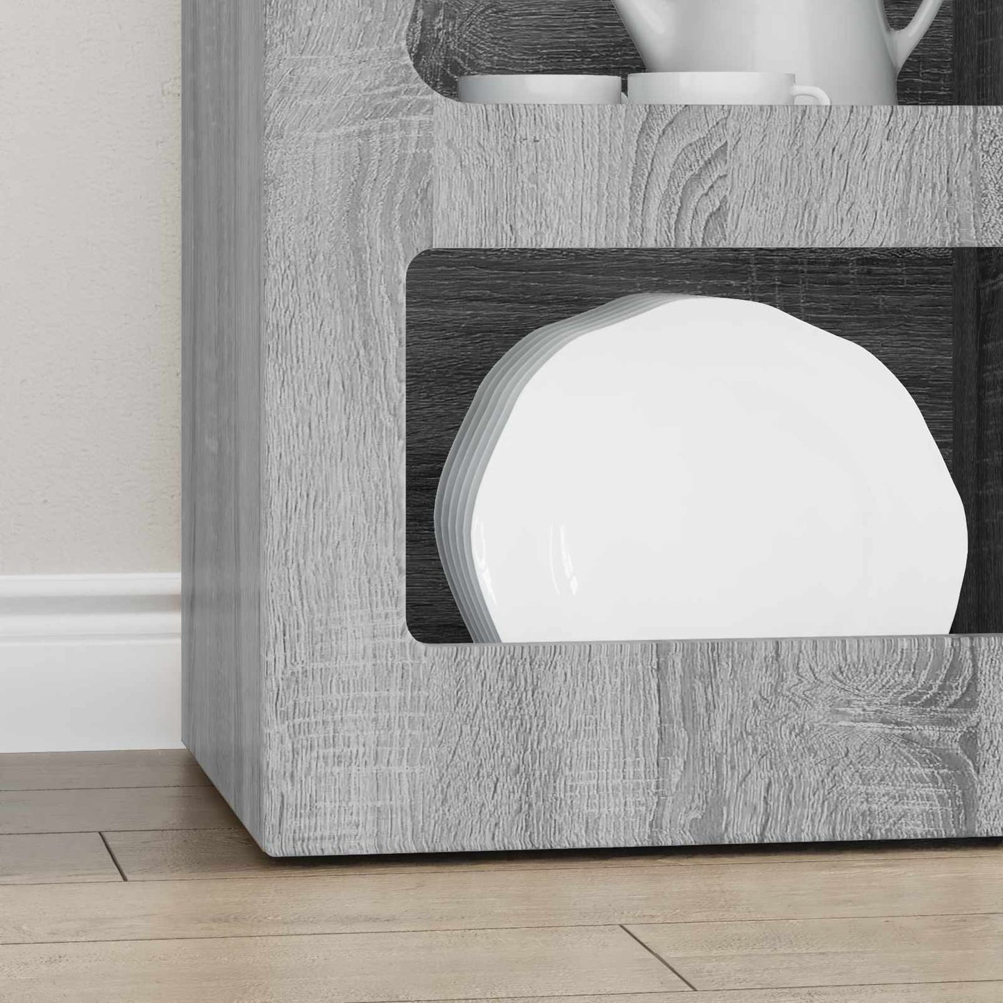 vidaXL Sideboard ELST Grey Sonoma 40 x 35 x 100.5 cm Engineered Wood