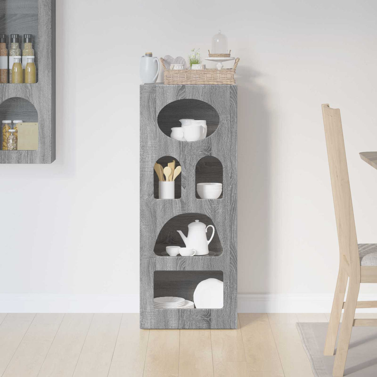 vidaXL Sideboard ELST Grey Sonoma 40 x 35 x 100.5 cm Engineered Wood
