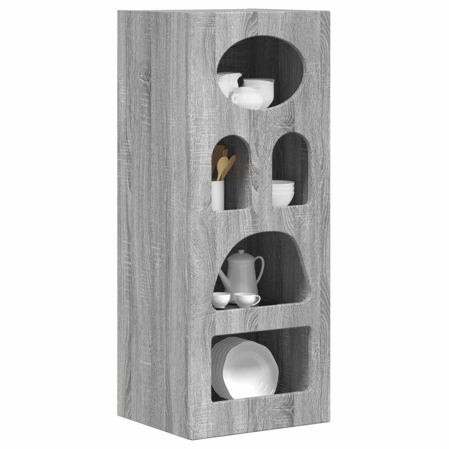 vidaXL Sideboard ELST Grey Sonoma 40 x 35 x 100.5 cm Engineered Wood