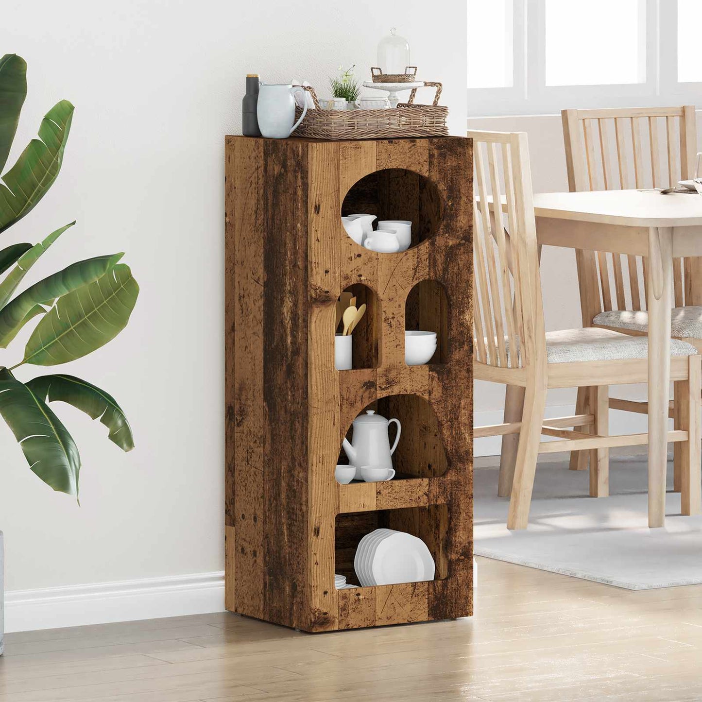 vidaXL Sideboard ELST Old Wood 40 x 35 x 100.5 cm Engineered Wood