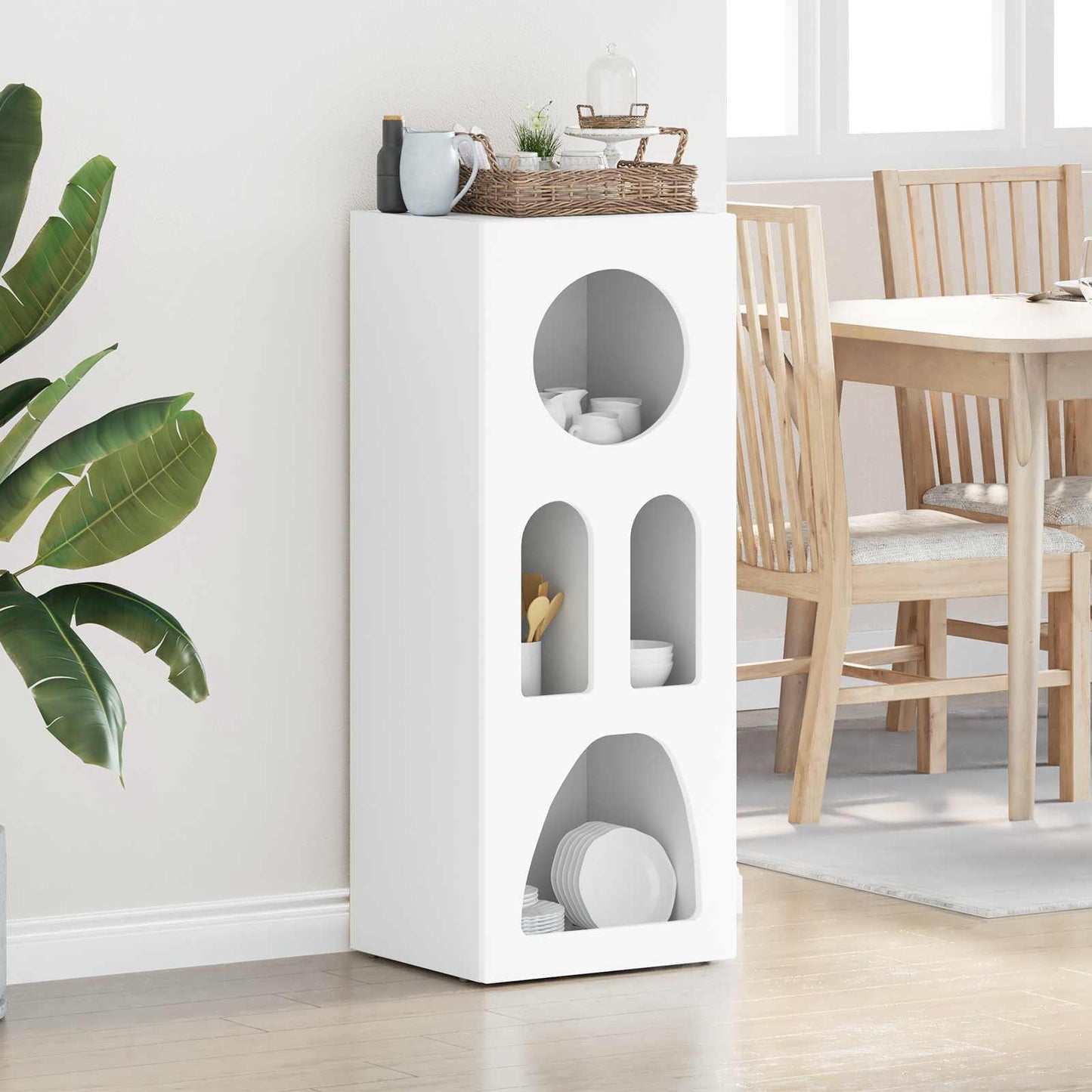 vidaXL Sideboard ELST White 40 x 35 x 100.5 cm Engineered Wood
