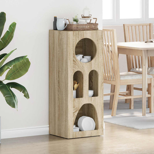 vidaXL Sideboard ELST Sonoma Oak 40 x 35 x 100.5 cm Engineered Wood
