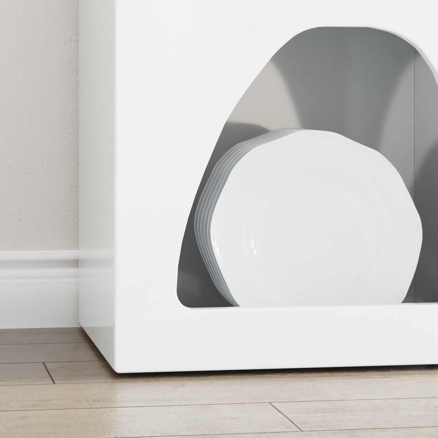vidaXL Sideboard ELST High Gloss White 40 x 35 x 100.5 cm