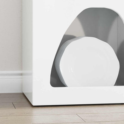 vidaXL Sideboard ELST High Gloss White 40 x 35 x 100.5 cm