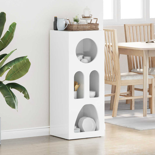 vidaXL Sideboard ELST High Gloss White 40 x 35 x 100.5 cm