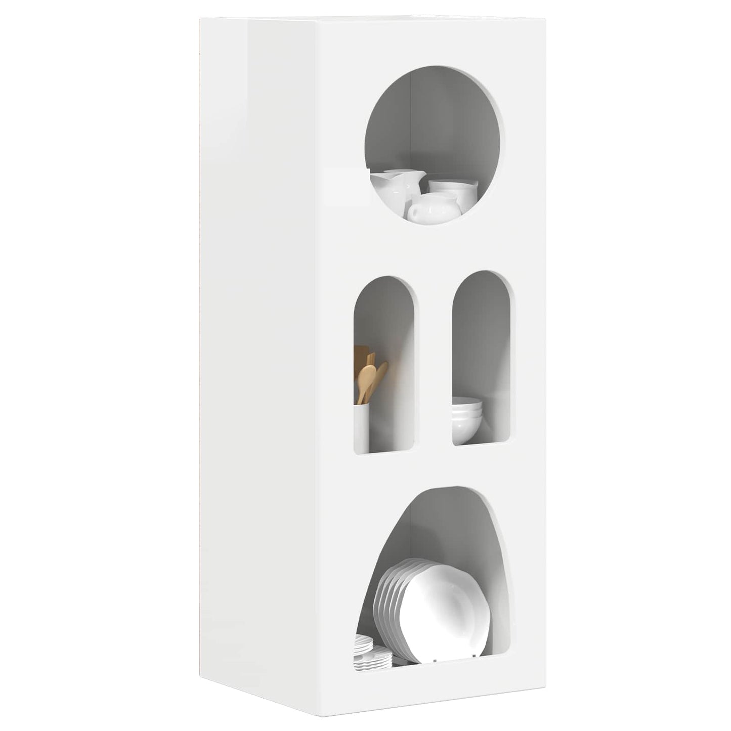 vidaXL Sideboard ELST High Gloss White 40 x 35 x 100.5 cm