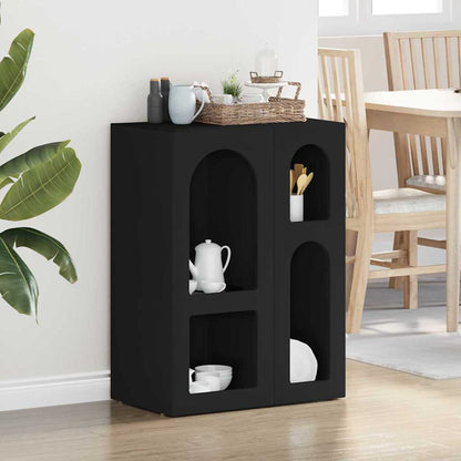 vidaXL Sideboard ELST Black 59 x 35 x 80.5 cm Engineered Wood