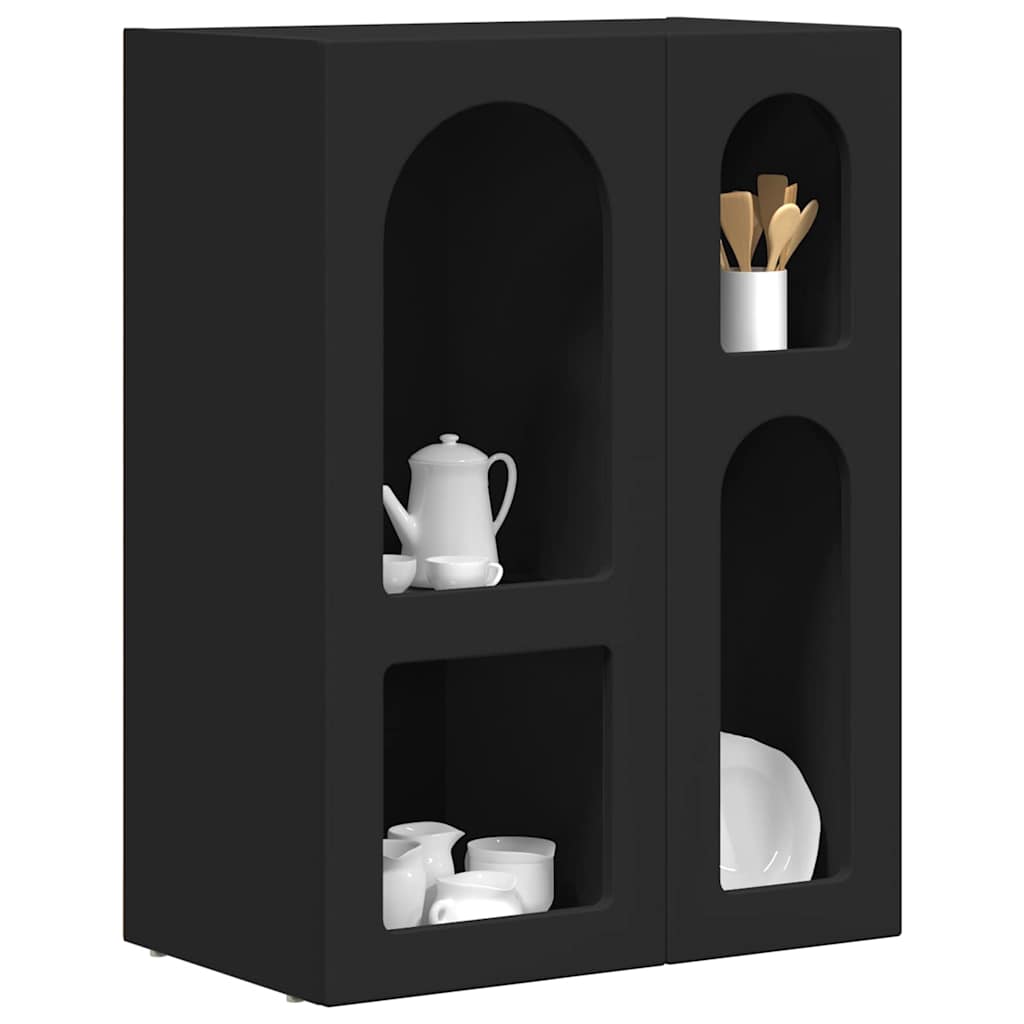 vidaXL Sideboard ELST Black 59 x 35 x 80.5 cm Engineered Wood