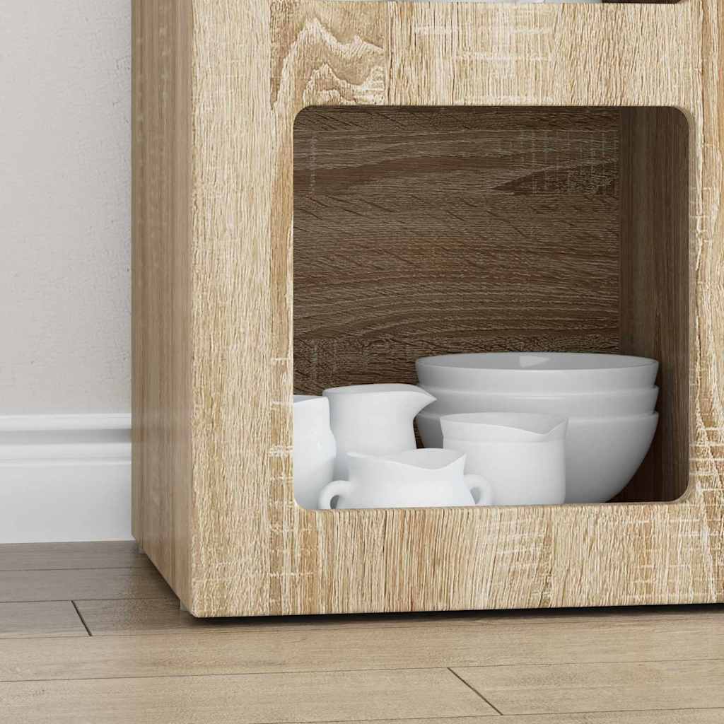 vidaXL Sideboard ELST Sonoma Oak 59 x 35 x 80.5 cm Engineered Wood