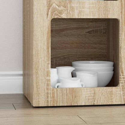 vidaXL Sideboard ELST Sonoma Oak 59 x 35 x 80.5 cm Engineered Wood
