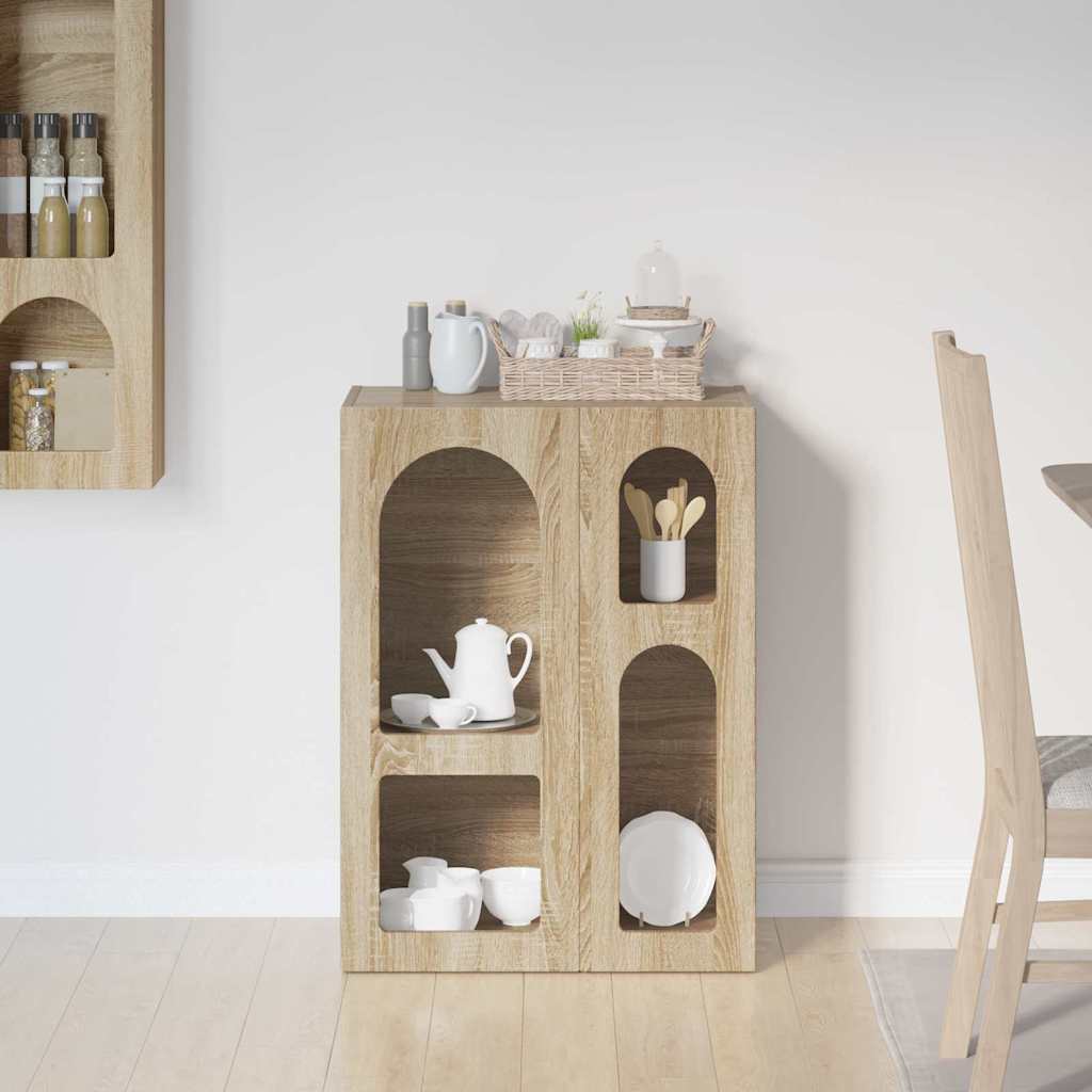 vidaXL Sideboard ELST Sonoma Oak 59 x 35 x 80.5 cm Engineered Wood