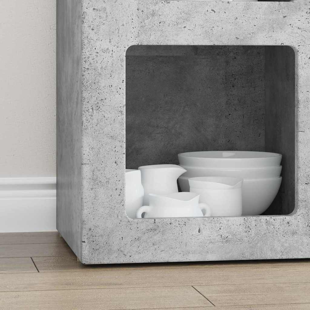 vidaXL Sideboard ELST Concrete Grey 59 x 35 x 80.5 cm Engineered Wood