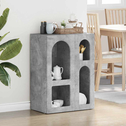 vidaXL Sideboard ELST Concrete Grey 59 x 35 x 80.5 cm Engineered Wood