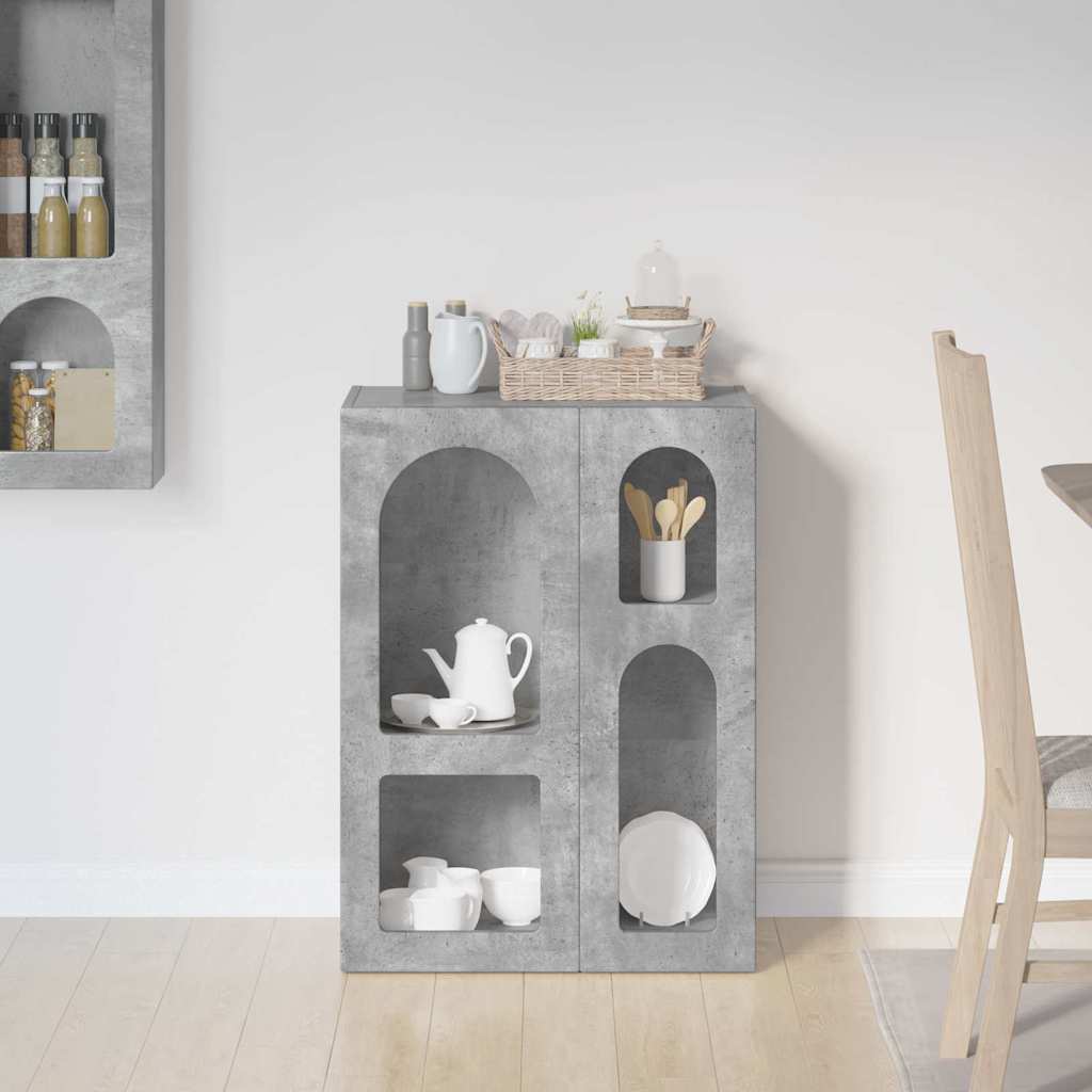 vidaXL Sideboard ELST Concrete Grey 59 x 35 x 80.5 cm Engineered Wood