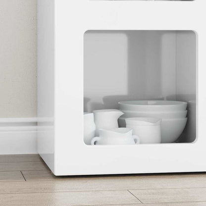 vidaXL Sideboard ELST High Gloss White 59 x 35 x 80.5 cm