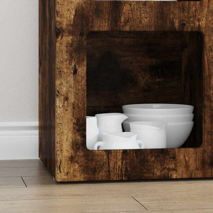 vidaXL Sideboard ELST Smoked Oak 59 x 35 x 80.5 cm Engineered Wood