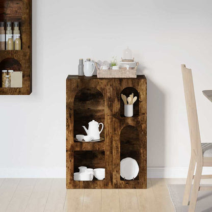 vidaXL Sideboard ELST Smoked Oak 59 x 35 x 80.5 cm Engineered Wood
