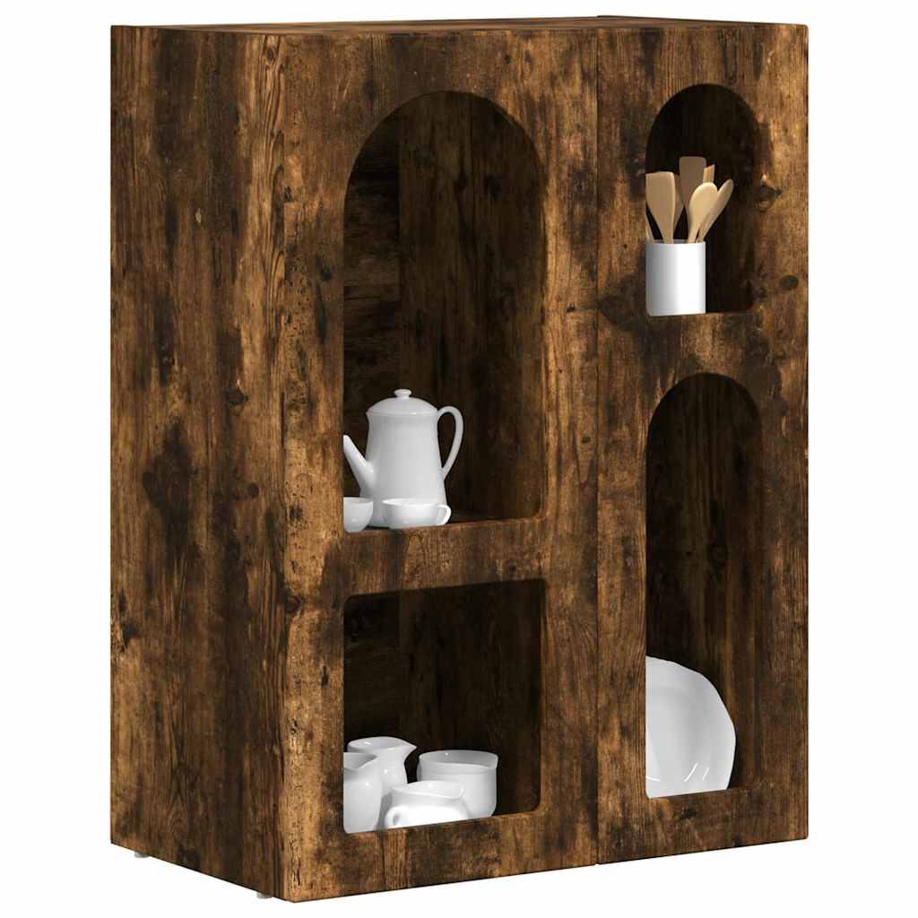 vidaXL Sideboard ELST Smoked Oak 59 x 35 x 80.5 cm Engineered Wood