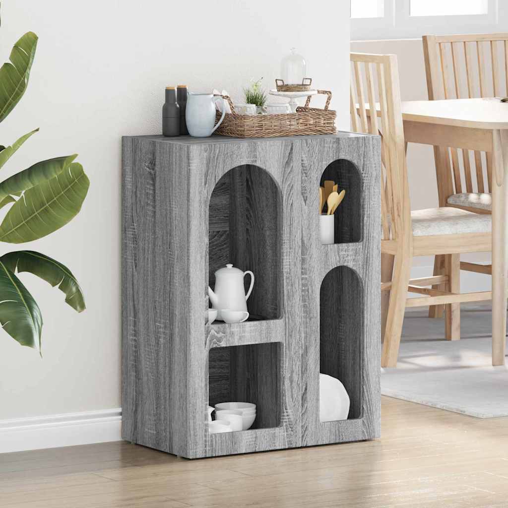 vidaXL Sideboard ELST Grey Sonoma 59 x 35 x 80.5 cm Engineered Wood