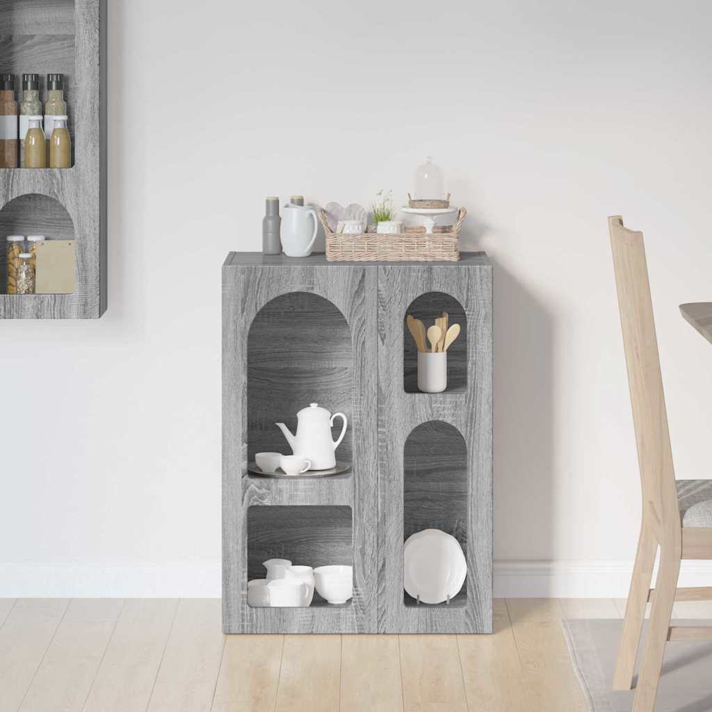 vidaXL Sideboard ELST Grey Sonoma 59 x 35 x 80.5 cm Engineered Wood