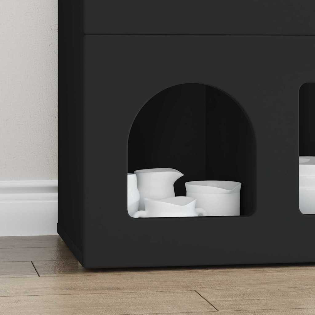 vidaXL Sideboard ELST Black 80.5 x 35 x 59 cm Engineered Wood