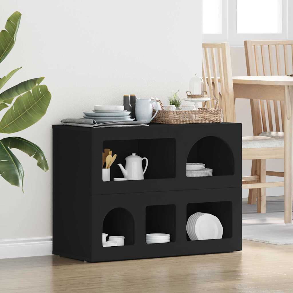 vidaXL Sideboard ELST Black 80.5 x 35 x 59 cm Engineered Wood