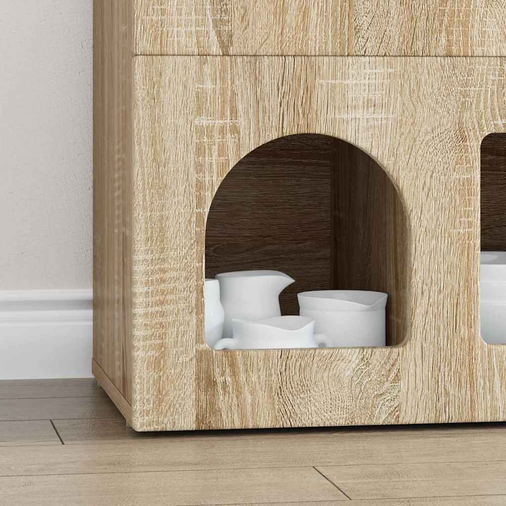 vidaXL Sideboard ELST Sonoma Oak 80.5 x 35 x 59 cm Engineered Wood