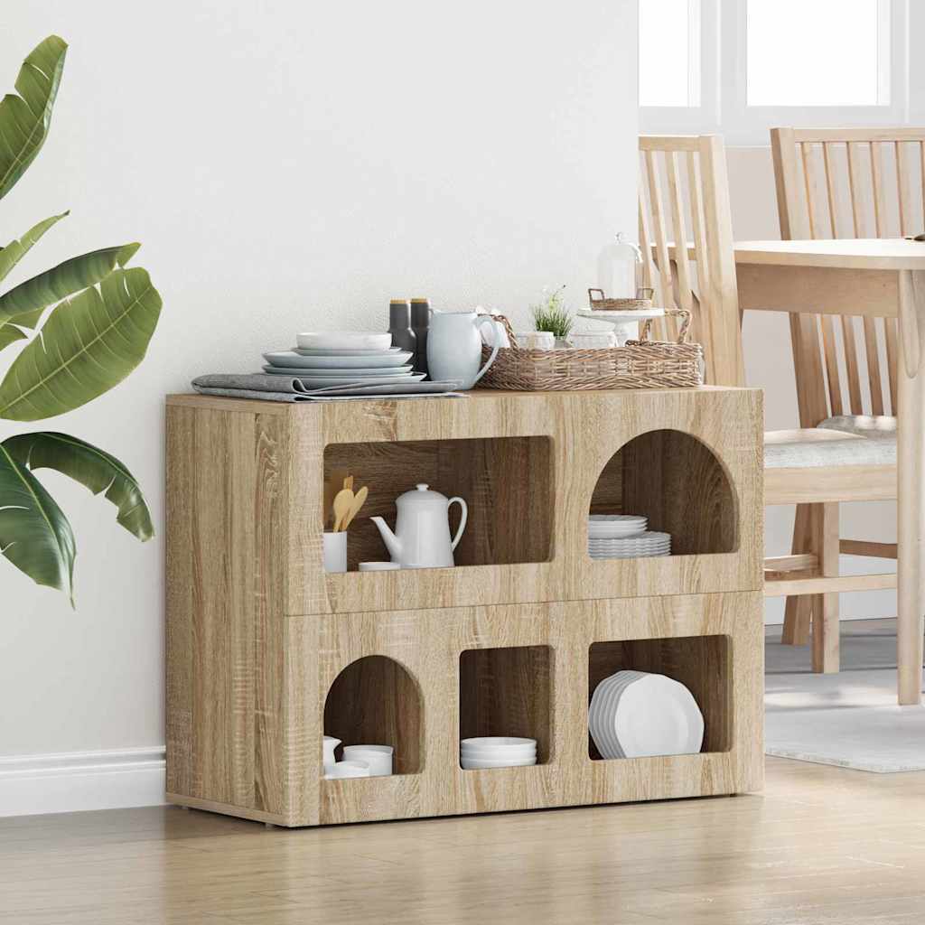vidaXL Sideboard ELST Sonoma Oak 80.5 x 35 x 59 cm Engineered Wood