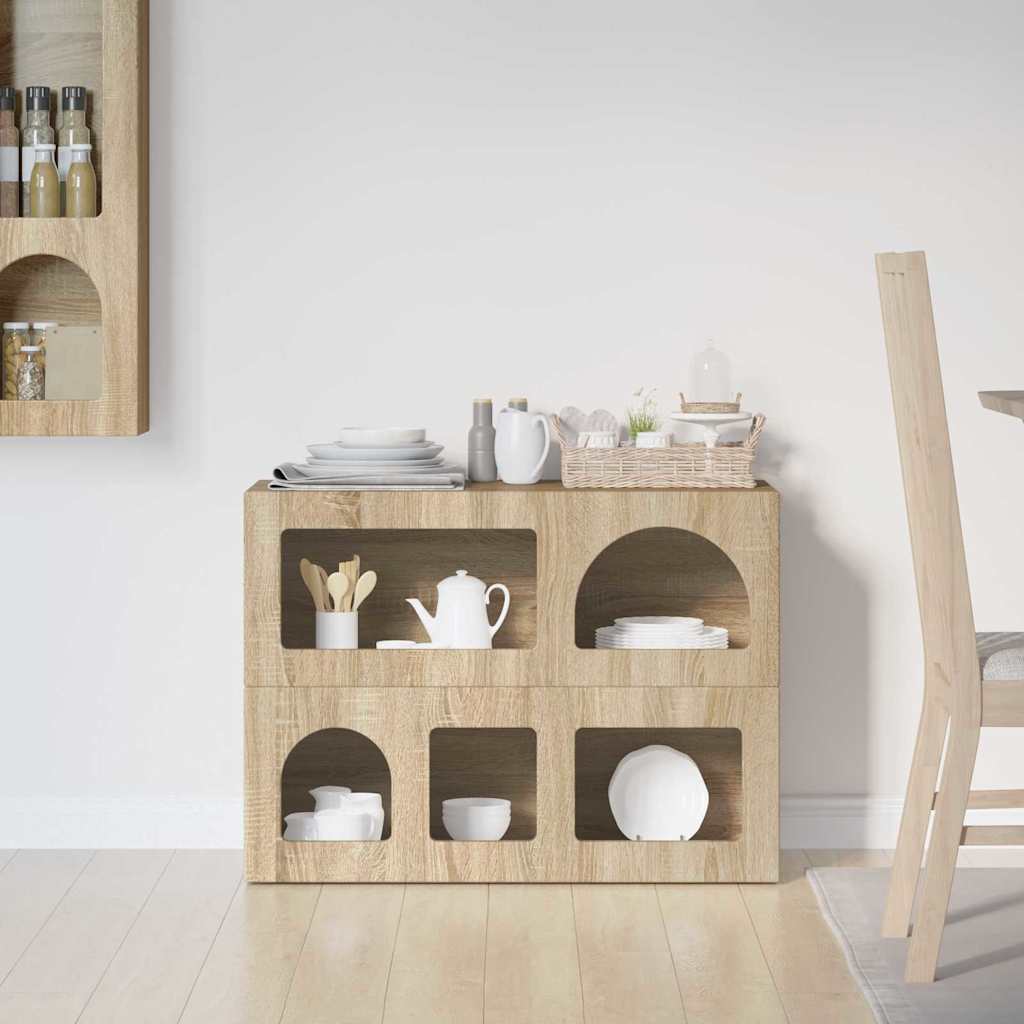 vidaXL Sideboard ELST Sonoma Oak 80.5 x 35 x 59 cm Engineered Wood