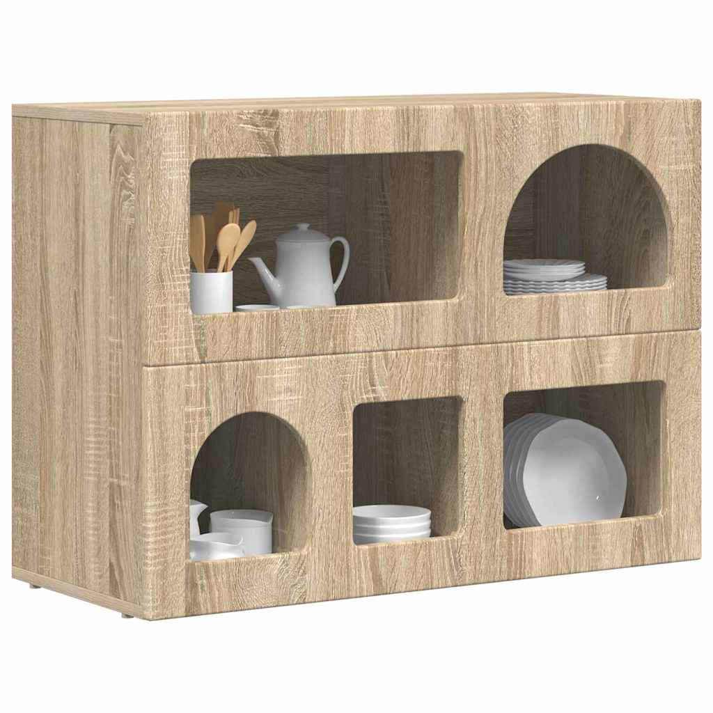 vidaXL Sideboard ELST Sonoma Oak 80.5 x 35 x 59 cm Engineered Wood