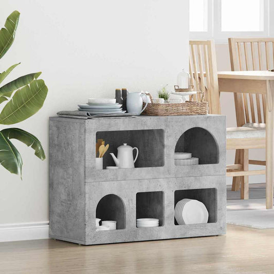 vidaXL Sideboard ELST Concrete Grey 80.5 x 35 x 59 cm Engineered Wood
