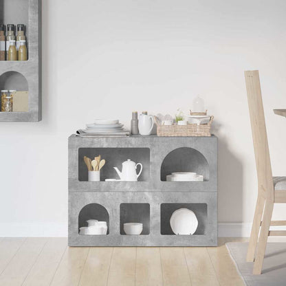 vidaXL Sideboard ELST Concrete Grey 80.5 x 35 x 59 cm Engineered Wood