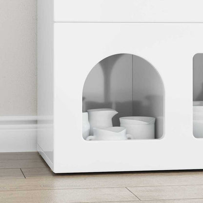 vidaXL Sideboard ELST High Gloss White 80.5 x 35 x 59 cm