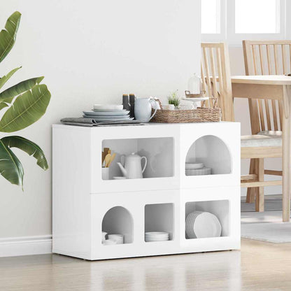 vidaXL Sideboard ELST High Gloss White 80.5 x 35 x 59 cm