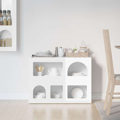 vidaXL Sideboard ELST High Gloss White 80.5 x 35 x 59 cm