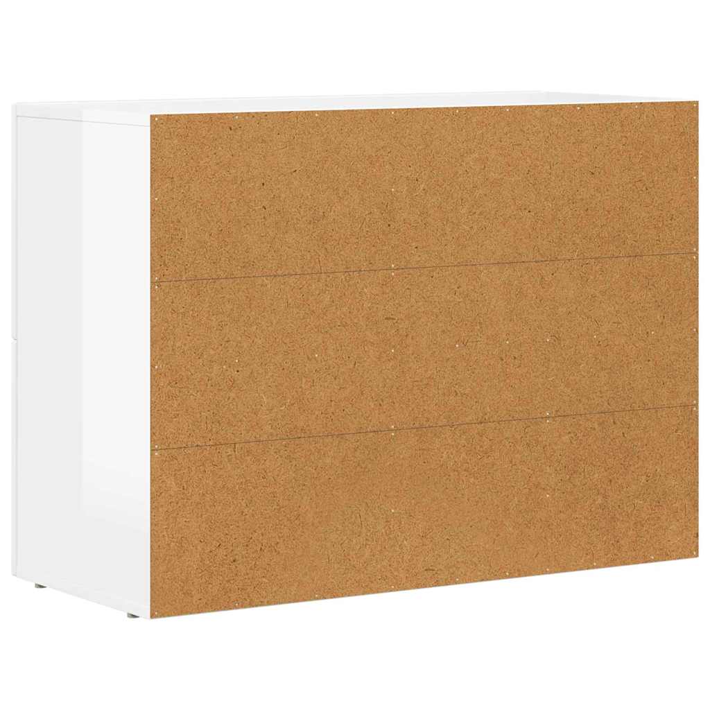vidaXL Sideboard ELST High Gloss White 80.5 x 35 x 59 cm