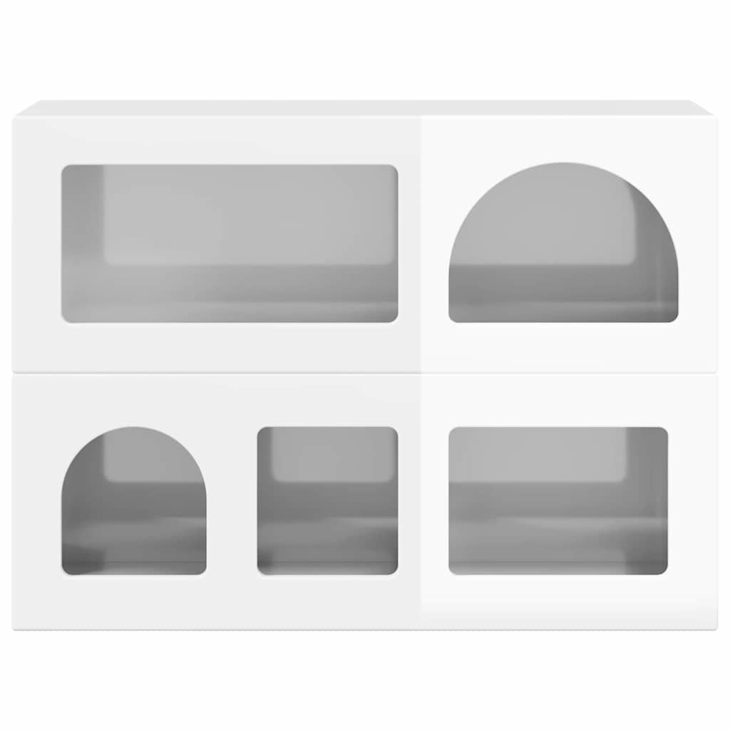 vidaXL Sideboard ELST High Gloss White 80.5 x 35 x 59 cm