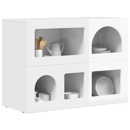 vidaXL Sideboard ELST High Gloss White 80.5 x 35 x 59 cm