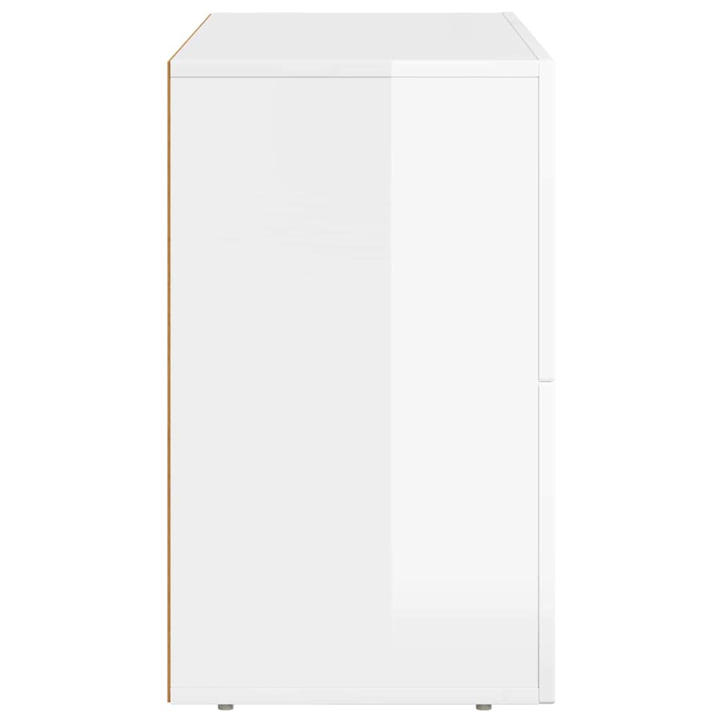 vidaXL Sideboard ELST High Gloss White 80.5 x 35 x 59 cm