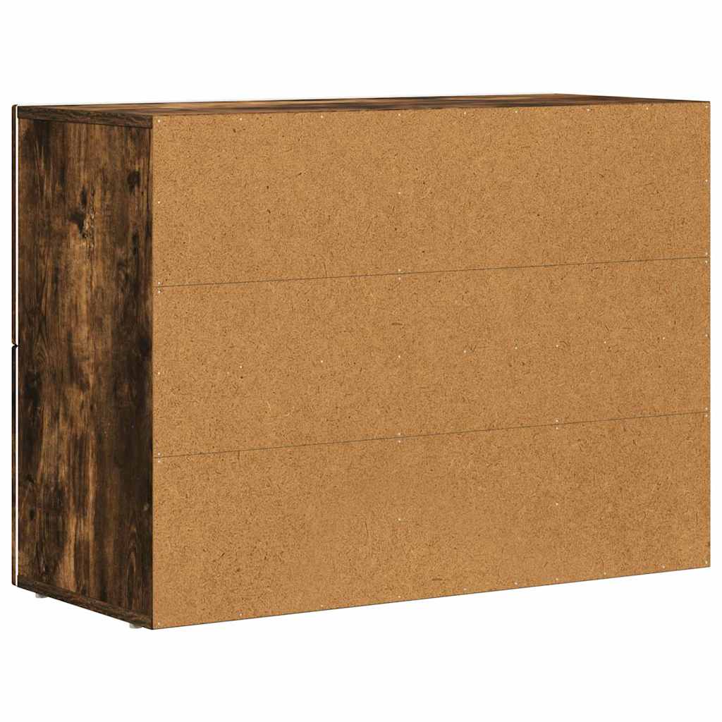 vidaXL Sideboard ELST Smoked Oak 80.5 x 35 x 59 cm Engineered Wood