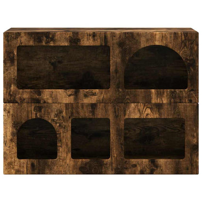 vidaXL Sideboard ELST Smoked Oak 80.5 x 35 x 59 cm Engineered Wood