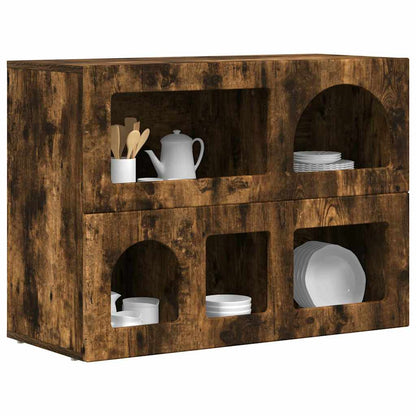 vidaXL Sideboard ELST Smoked Oak 80.5 x 35 x 59 cm Engineered Wood
