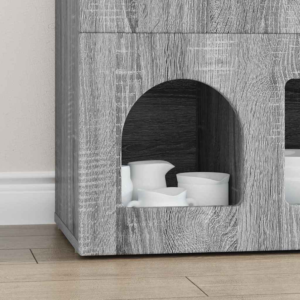 vidaXL Sideboard ELST Grey Sonoma 80.5 x 35 x 59 cm Engineered Wood