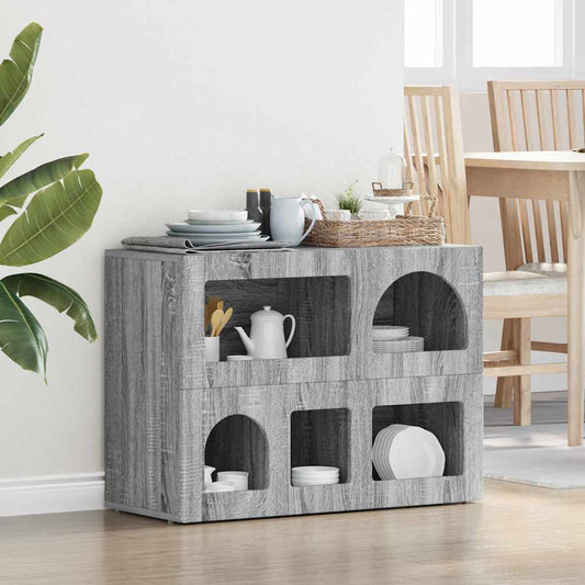vidaXL Sideboard ELST Grey Sonoma 80.5 x 35 x 59 cm Engineered Wood