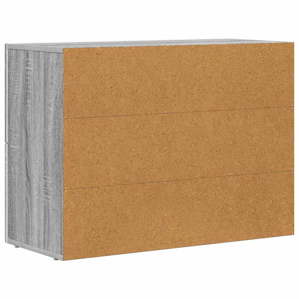 vidaXL Sideboard ELST Grey Sonoma 80.5 x 35 x 59 cm Engineered Wood