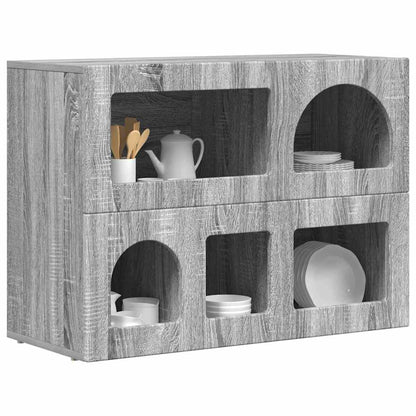 vidaXL Sideboard ELST Grey Sonoma 80.5 x 35 x 59 cm Engineered Wood