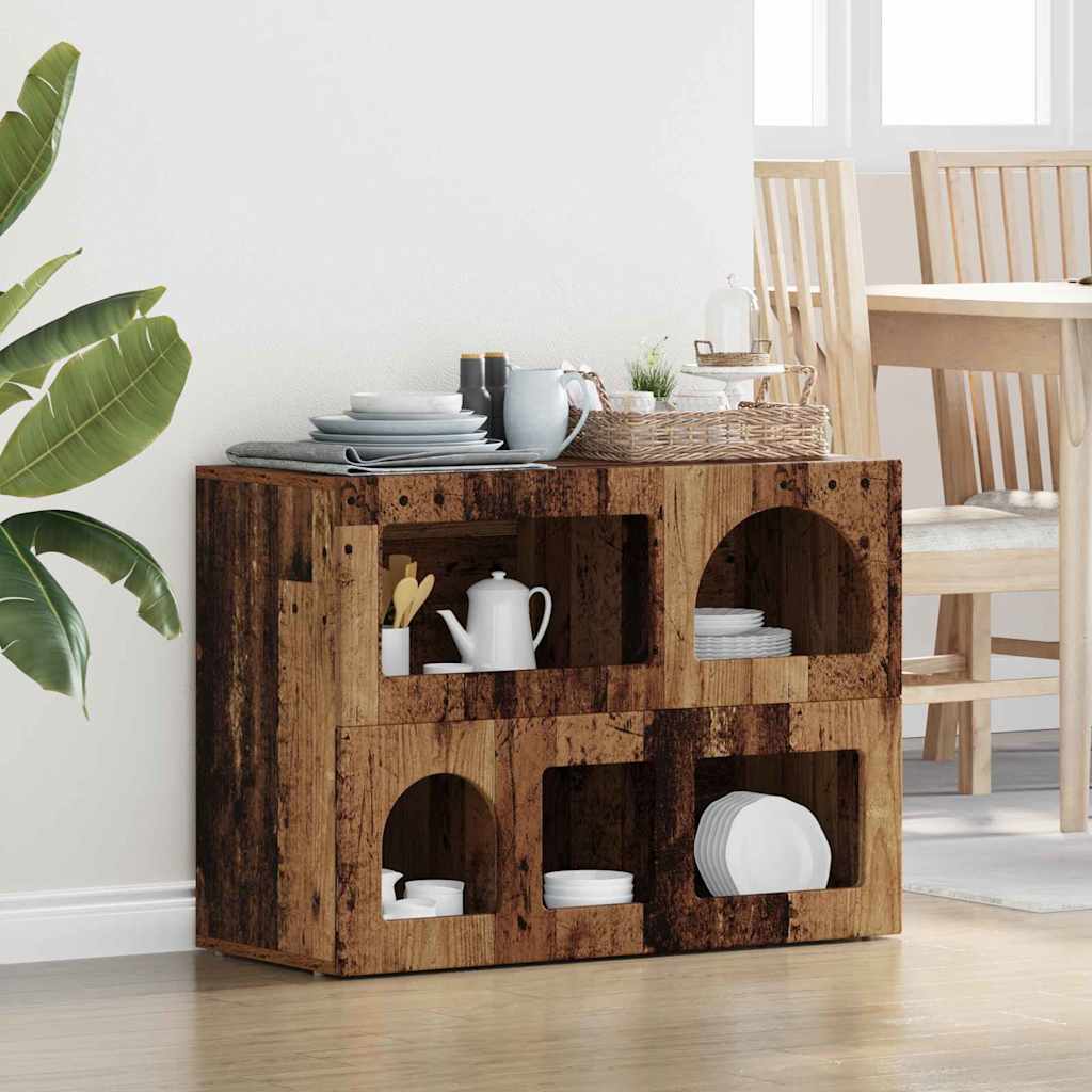 vidaXL Sideboard ELST Old Wood 80.5 x 35 x 59 cm Engineered Wood