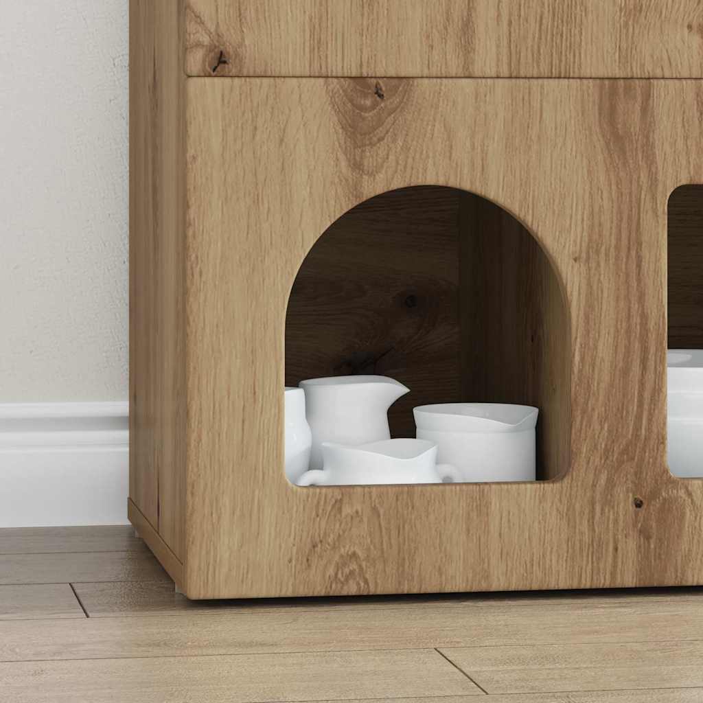 vidaXL Sideboard ELST Artisan Oak 80.5 x 35 x 59 cm Engineered Wood